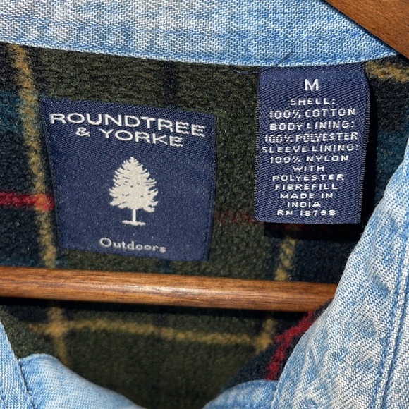 Vintage Fleece Quilted Denim Shirt - Picture 3 of 12